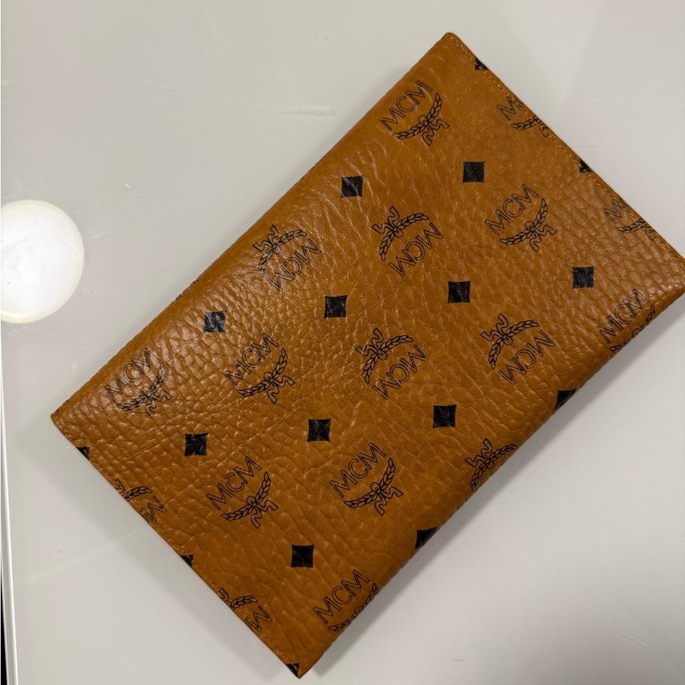 MCM Cognac Visetos Pouch or Clutch - Picture 6 of 17